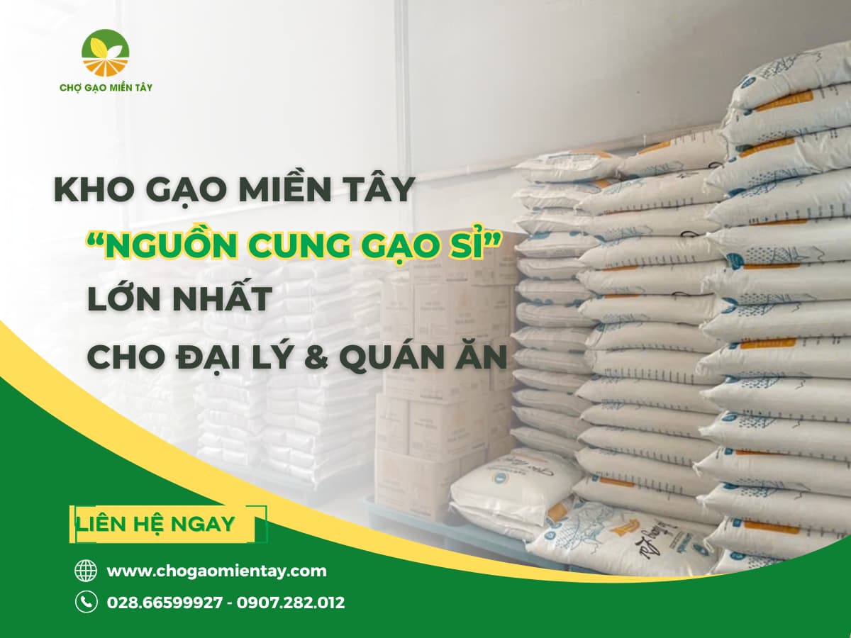 KHO GẠO MIỀN TÂY- NGUỒN CUNG GẠO SỈ LỚN NHẤT CHO ĐẠI LÝ &amp; QUÁN ĂN